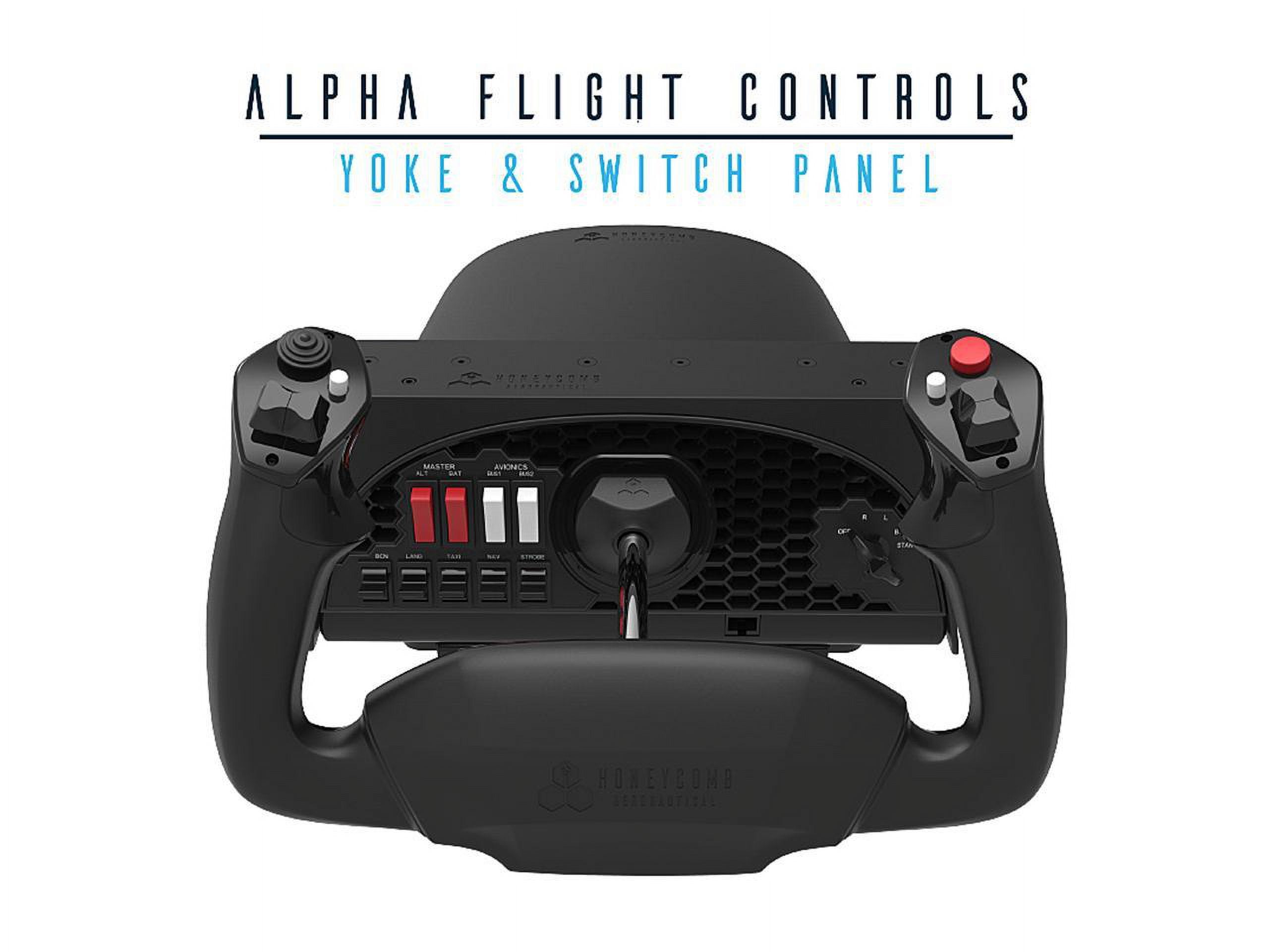 Honeycomb Aeronautical Alpha Flight Controls Yoke & Switch Panel in  aviation quality for flight simulators   Universal control system for  simmers,
