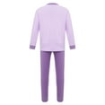 thumbnail image 2 of Jizyo Kids Boys Girls Long Johns Thermal Underwear Set Long Sleeve Rabbit Printed Crewneck T-Shirt and Elastic Waist Pants Purple 7-8, 2 of 7