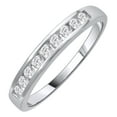 thumbnail image 1 of 1/4 Carat Diamond Wedding Band Ring in 10K Gold (Ring Size 5.5), 1 of 6