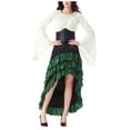 thumbnail image 1 of Robe pour Femmes Blouses pour Femmes Col Rond Manches Longues Blouse Corset Jupe à Volants Ensemble de Cosplay, 1 of 6