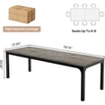 thumbnail image 2 of Tribesigns 6.5FT Conference Table, 78.7 Inche Rectangle Meeting Seminar Table for 6-8 People (Only Table) (8,Gray+Black), 2 of 5