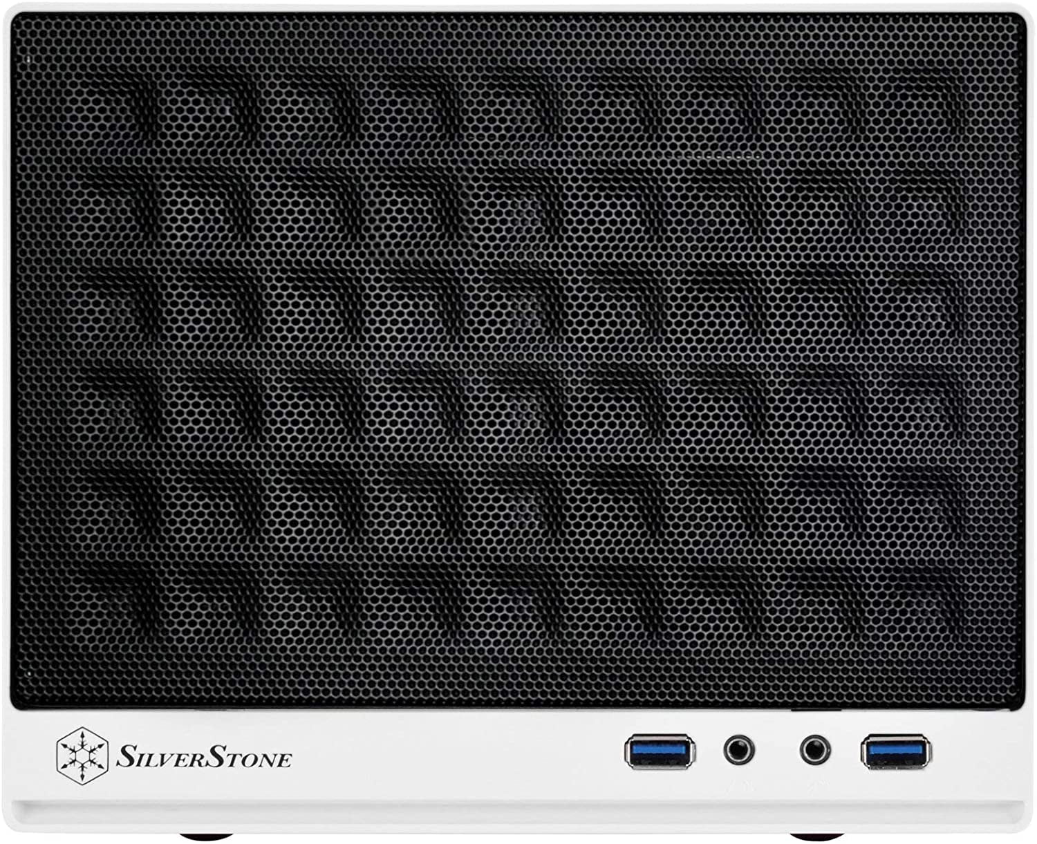 SilverStone Technology Ultra Compact Mini-ITX Computer Case with Mesh Front Panel White & Black (SST-SG13WB-USA)