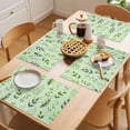 thumbnail image 5 of Green Leaves Placemats Set of 4 Summer Botanical Farmhouse Leaf Place Mats Indoor Wipeable Table Mats Washable Cloth Dining Table Placemats for Kitchen Holiday Party Home Decor 13x19 Inch, 5 of 9