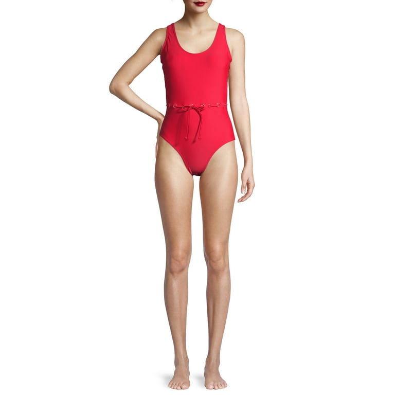 Juicy Couture Womens One-Piece Swimsuit With Eyelet