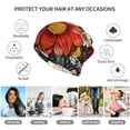 thumbnail image 5 of Honeii Colorful Vintage Floral Pattern Print Winter Beanie Daily Hat - Thermal Polar Fleece Ski Running Hat Skull Cap for Men and Women,Beanie, 5 of 8