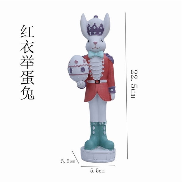 Decoraciones de Pascua, adornos de Pascua, regalos de Pascua, caballero de Pascua, huevo, conejito, decoración de resina para el hogar, adorno de escritorio, estatua de conejo
