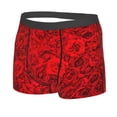 thumbnail image 2 of Wukai Red Rose Print Men’s Underwear Breathable Boxer Briefs,&nbsp;Moisture Wicking & Breathable-Small, 2 of 7