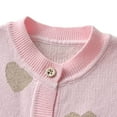 thumbnail image 4 of GYRATEDREAM Toddler Baby Girl Cardigan Sweater Round Neck Long Sleeve Knitted Pullover Tops Autumn Winter Coat Outwear, 4 of 8