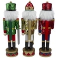 thumbnail image 4 of Nutcracker Factory Ensemble de 3 Vestes à Sequins Rouges en Bois de Noël Nutcrackers 14,25 Pouces, 4 of 4