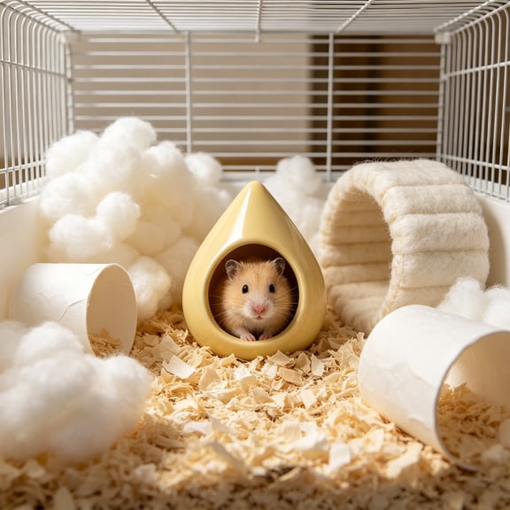 Ceramic Hamster Cooling House Small Pet Hideout Summer Cooling Nest Sand Bath House Heat Relief Easy Clean All Season Safe Ceramic Cave For Hamster Gerbil Cage Home Use