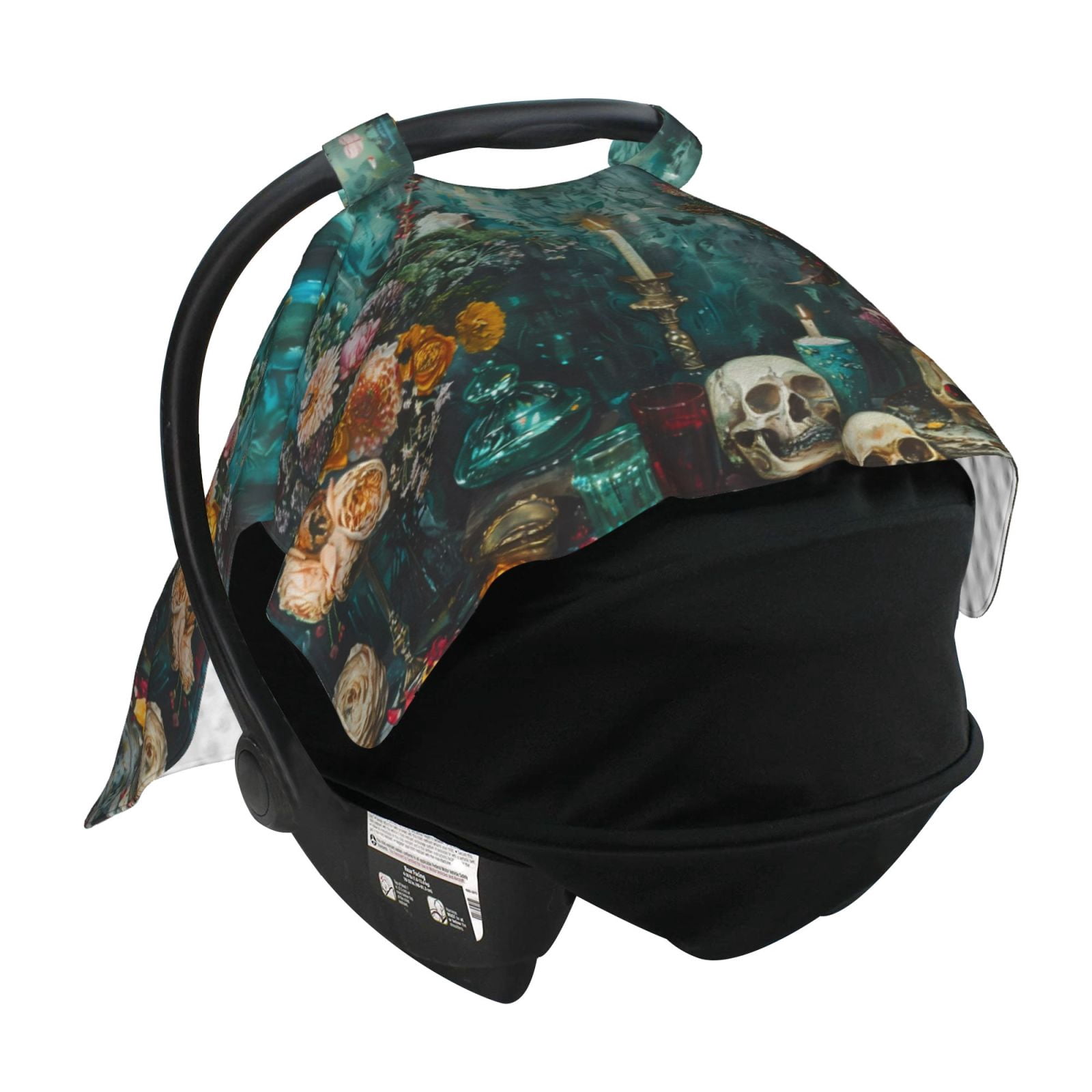Car Seat Cover Baby - Baroque Floral Still Life Breathable Infant Car Seat Cover for Baby Carseat, Lightweight Comfort Baby Essentials Must Haves Newborn Stuff for Girl Boy