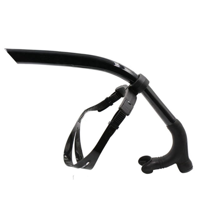 Tubo de RespiracióN Frontal de NatacióN de Silicona Entrenamiento de Buceo Adultos Snorkel Tubo de Buceo NatacióN Equipo de Buceo, Negro