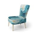 thumbnail image 3 of Designart « Azure Euphony I » Fauteuil d'Appoint Rembourré Bleu Sarcelle Azur - Fauteuil Moderne pour Chambre, 3 of 7
