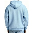 thumbnail image 4 of Quarter Zip Hoodie Men Sevevn Mens Shirts Long Sleeve Waffle Solid Color Sweatshirt 1/4 Zip Pullover with Pockets Light Blue XXXXL, 4 of 4