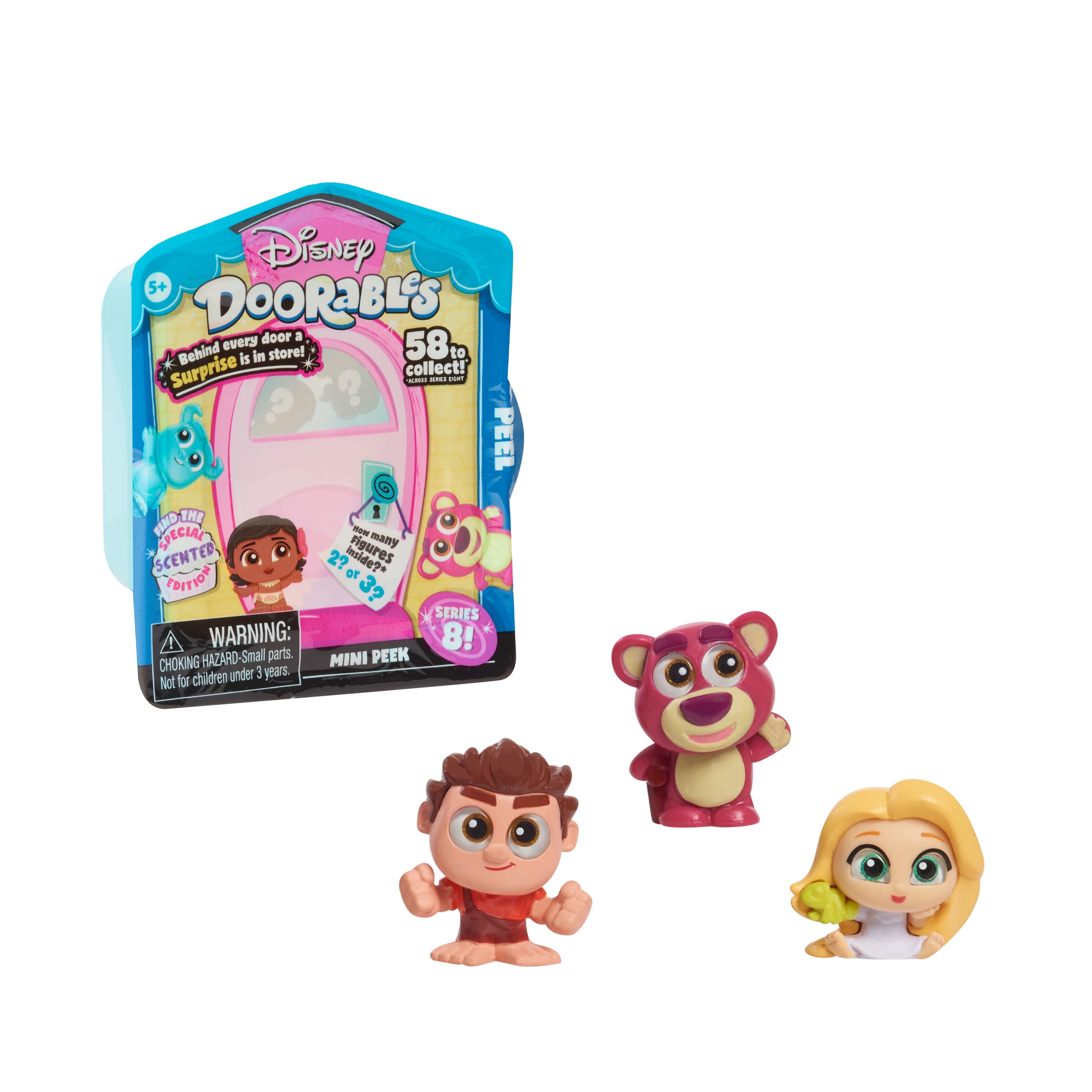 Just Play Disney Doorables Mini Peek Series 8 Collectible Figures, Blind box (Any 2 or 3 figurines)