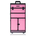 thumbnail image 1 of SHANY Rebel Series Pro Makeup Artists Rolling Train and Trolley Case, Provocative Rose, 1 of 9
