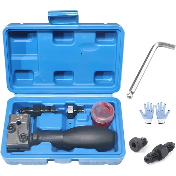 Universal Car Brake Line Flaring Tool Kit, Precision 3/16 Inch Brake Line Double Flare Tool with Convenient Storage Box, Heavy Duty Manual Flaring Tools for Most Vehicle Brake Lines Repairs