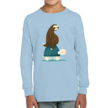 

Image Conscious Hitchhiking Sloth Long Sleeve Toddler -Jay Fleck Designs Unisex Regular Fit