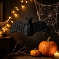 thumbnail image 2 of Handwoven Rattan Bat Halloween Decorations for Indoor Outdoors, Halloween Hanging Bat Ornament, 2 of 6