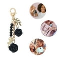 thumbnail image 3 of Unique Bargains 1 Pc Stylish Flower Handbag Charm Bag Accessories Navy Gold Tone, 3 of 5