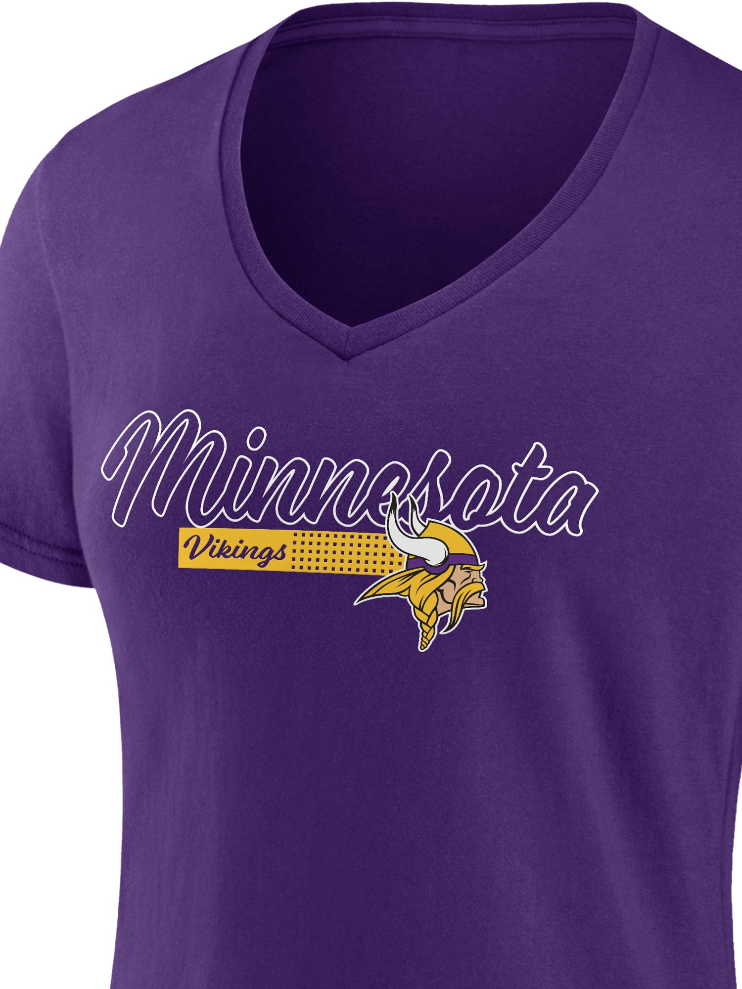 NFL Minnesota Vikings Women's Cotton Purple Short Sleeve T-Shirt