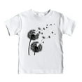 thumbnail image 3 of Hienoo Toddler Girls T Shirt Dandelion Short Sleeve Crewneck T-Shirt Summer Casual Tshirt, 3 of 3