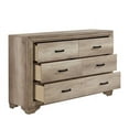 thumbnail image 4 of 6 Drawer Wooden Dresser In Transitional Style, Natural Brown, 4 of 6
