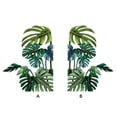 thumbnail image 4 of braveheart 2 Sheets Wall Stickers Set Attractive Modern Green Plant PVC Wallpapers Self-Adhesive Props Crafts Removable Decals Office Left Type Left Type, 4 of 6