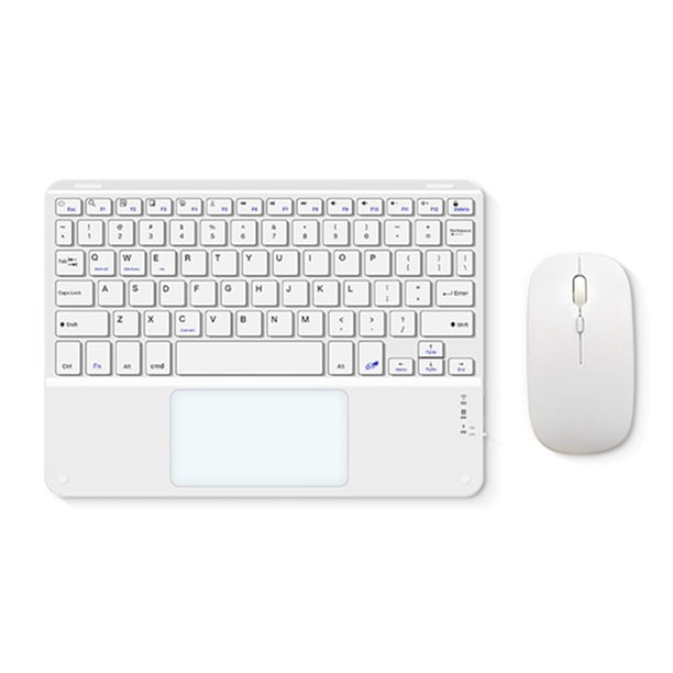 Teclado Bluetooth con Panel Táctil y Ratón para PC, Tableta, Juegos, Teclado Inalámbrico