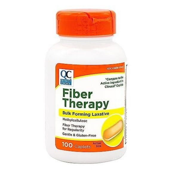 Quality Choice Fiber Therapy Caplets 100 Ct