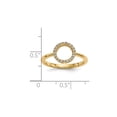 thumbnail image 5 of Solid 14k Yellow Gold Diamond Open Round Halo Circle Ring Band Size 9 (.08 cttw.), 5 of 6
