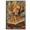 thumbnail image 2 of Vizsla Decor Poster Unframe, Vizsla Dog Canvas Wall Art, Dog Reading Book Canvas Print Painting Poster Wall Decor Dog Lovers Gifts, 2 of 6