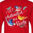 thumbnail image 4 of Inktastic I Get Distracted by Birds Long Sleeve Youth T-Shirt, 4 of 5