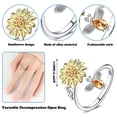 thumbnail image 2 of 5pcs Anxiety Rings Rotatable Fidget Stress Relief Open Finger Rings Adjustable Spinner Rings Gift for Men Women, 2 of 9