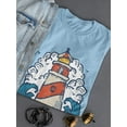 thumbnail image 3 of Vintage Lighthouse Art T-Shirt Women -Smartprints Designs, Female 4X-Large, 3 of 4