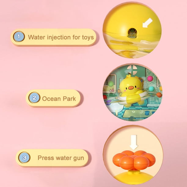 Sonajeros vaso agua jugando juguete lindo pato forma para ducha piscina (amarillo) Tmvgtek libre de BPA