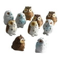 thumbnail image 1 of 10 Piezas de Escritorio de Oficina Decoración de Computadora Búhos Animal Resina Decoración Artesanía Hugo Decoración de resina de búhos lindos, 1 of 6