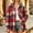 Red, variant on Women's Casual Plaid Hooded Button Down Shirt Jacket Long Sleeve Loose Coat Top Fashion Oversized Checkered Outerwear for Daily Wear Wine