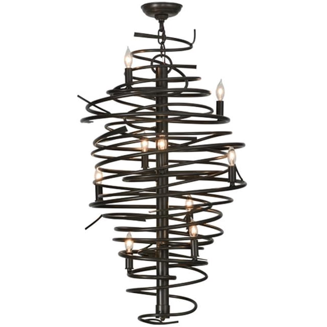 Meyda 152135 Lustre Cyclone 9 Pouces &44; Bronze Intemporel