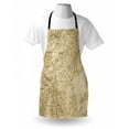 thumbnail image 4 of World Map Apron, Historic Atlas Cities Countries Roads Traveling Freedom Journey Exploring Life, Unisex Kitchen Bib with Adjustable Neck for Cooking Gardening, Adult Size, Beige Sepia, by Ambesonne, 4 of 4