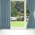 thumbnail image 7 of 2 Panel French Door Curtains With Rod Pocket Tieback Indoor Sun Blocking Grommet Curtains Thermal Blackout Curtain for Window Kitchen Patio Doors 25 x 72 Inch, 7 of 7