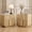 Arched Carved-Natural Set of 2, variant on WIRRYTOR Modern Nightstands for Bedroom Set of 2, Sculptural Arched Carved Bedside Table with Round Corners, 2 Drawers Walnut Accent End Table