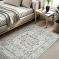 thumbnail image 4 of SIXHOME 3'x5' Area Rugs for Living Room Washable Rug Vintage Medallion Living Room Rug Distressed Soft Carpet Rugs for Bedroom Dinning Room Office Indoor Retro Home Decor Gray, 4 of 6