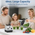 thumbnail image 2 of Blenders for Kitchen with 68Oz. Jar, 1800W Max Power Smoothie Blender, 3 Preset Programs & 7 Speeds, Professional Countertop Blender Smoothies, Ice Crush, Frozen Drinks, Silver, 2 of 5