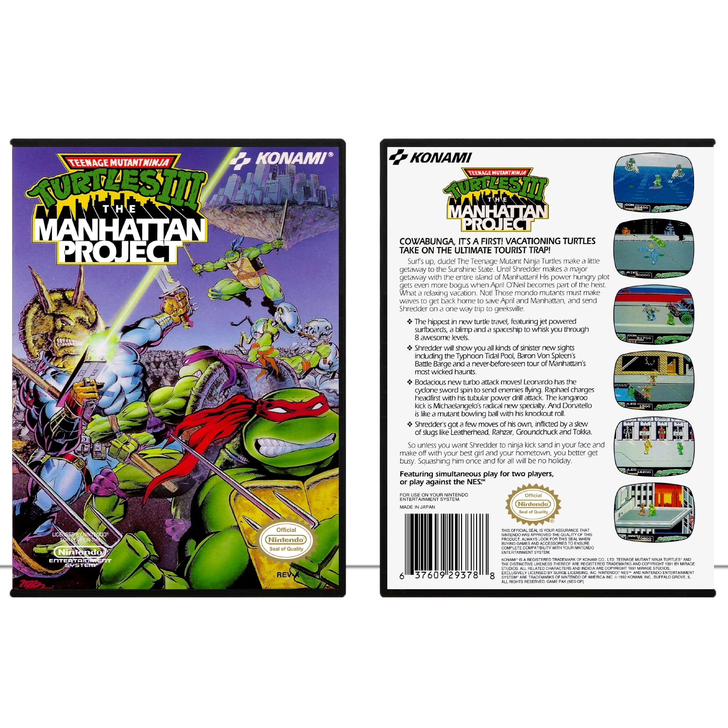 Teenage Mutant Ninja Turtles III The Manhattan Project (Original Spine