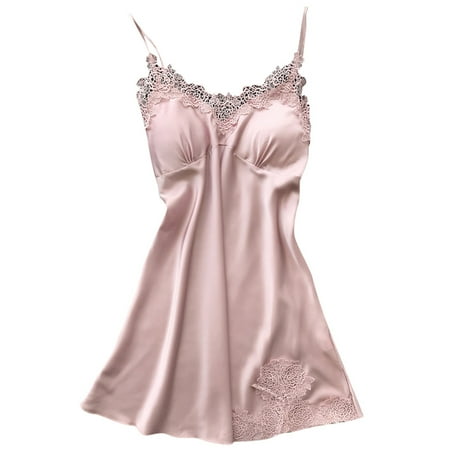 (2-Pack) Puawkoer Women Sexy Lace Pad Midi Dress with Slit Lingerie Nightwear Underwear Robe Fashion Summer Dresses Sleepwear Dress Womens Fall Petite Maxi Dresses Casu