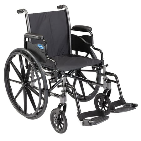 Invacare - TRSX56FBP / T93HCP Tracer SX5 Wheelchair, With Desk Length Arms and T93HCP Hemi Footrests with Heel Loops, 16" Seat Width