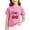 Pink, variant on Kukoosong Kids Patriotic Print T-Shirt, Boys Girls American Flag Bow 4th of July Graphic Tee, Short Sleeve Casual Holiday Tops