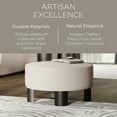 thumbnail image 4 of Maven Lane Celia Contemporary Upholstered Ottoman with Refined Black Wood Finish, 4 of 7