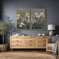 thumbnail image 4 of Framed Canvas Wall Art Set of 2 Vintage Floral Botanical Prints for Living Room Decoration - 24"x36"x2 NATURAL, 4 of 8